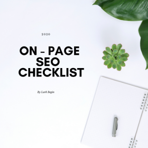 On - Page SEO 2021 Checklist