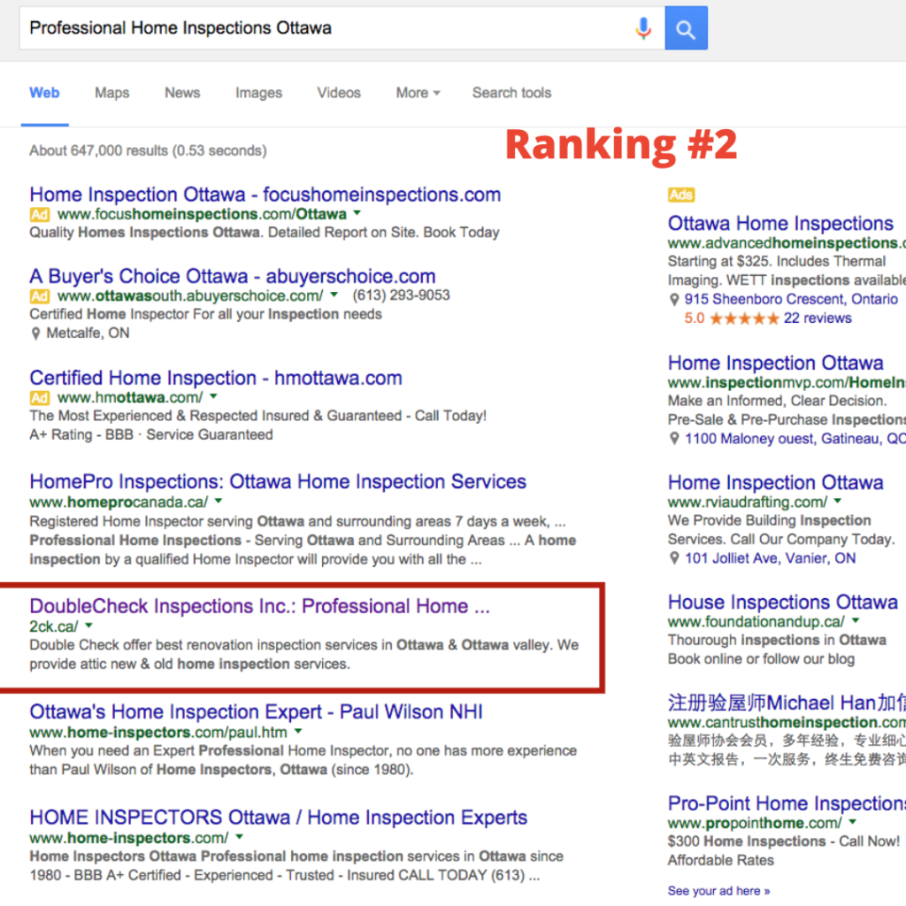 google seo portfolio rankings (1)