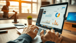 Hero visual that communicates modern, data-driven Facebook marketing setup