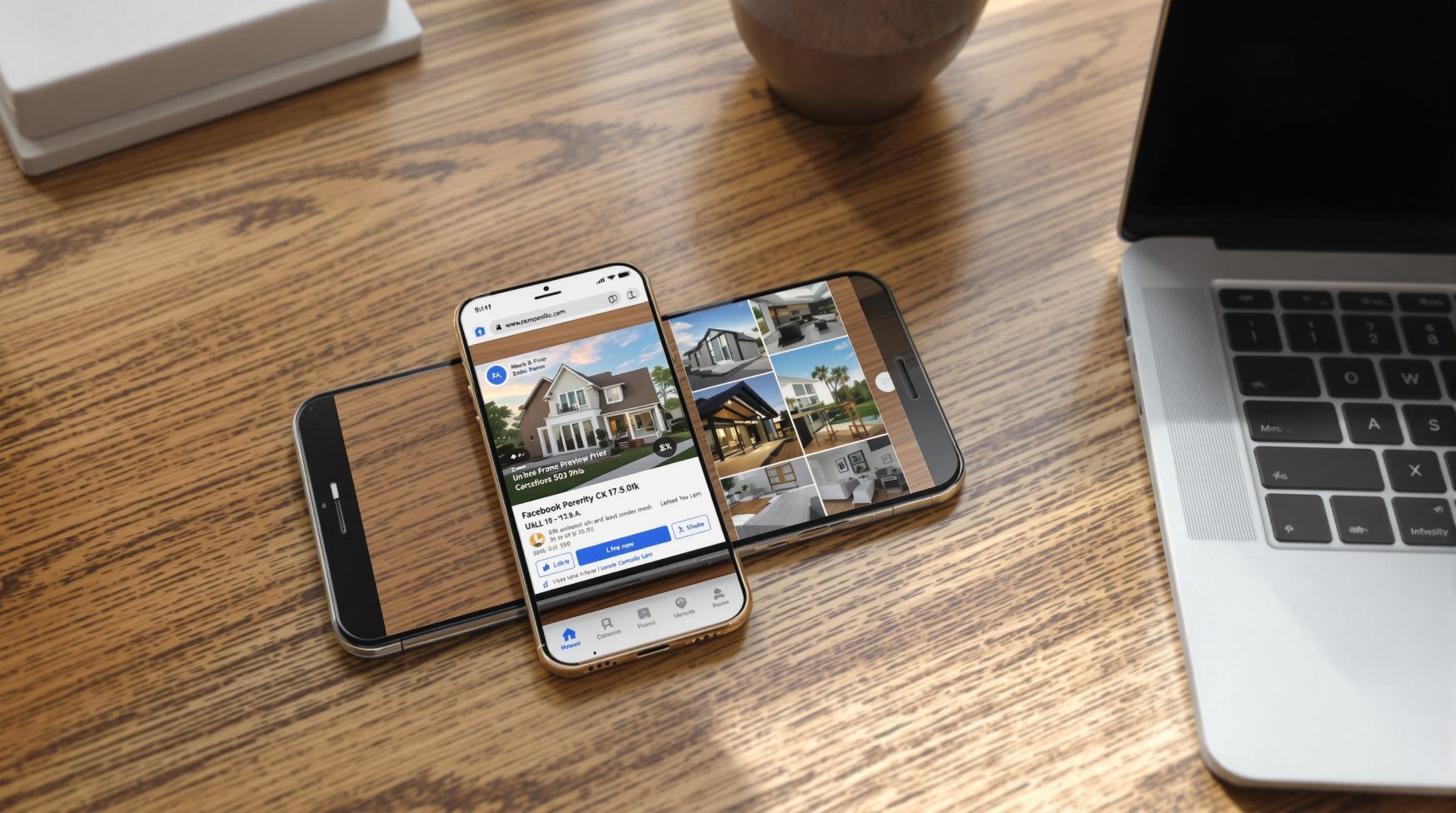 Mobile preview of a property carousel ad on desk