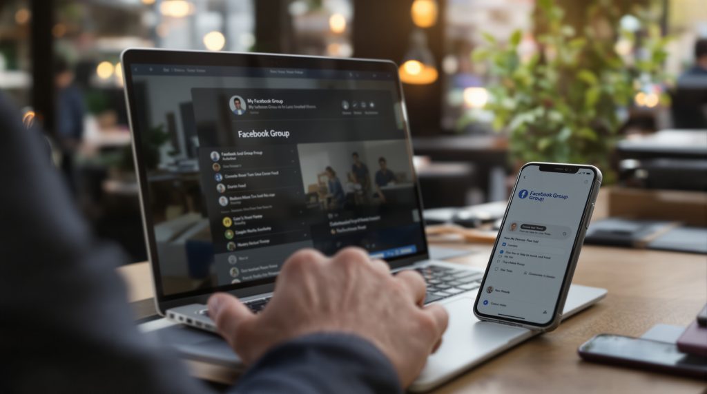 Hero image that communicates active group participation and modern, hands-on marketing