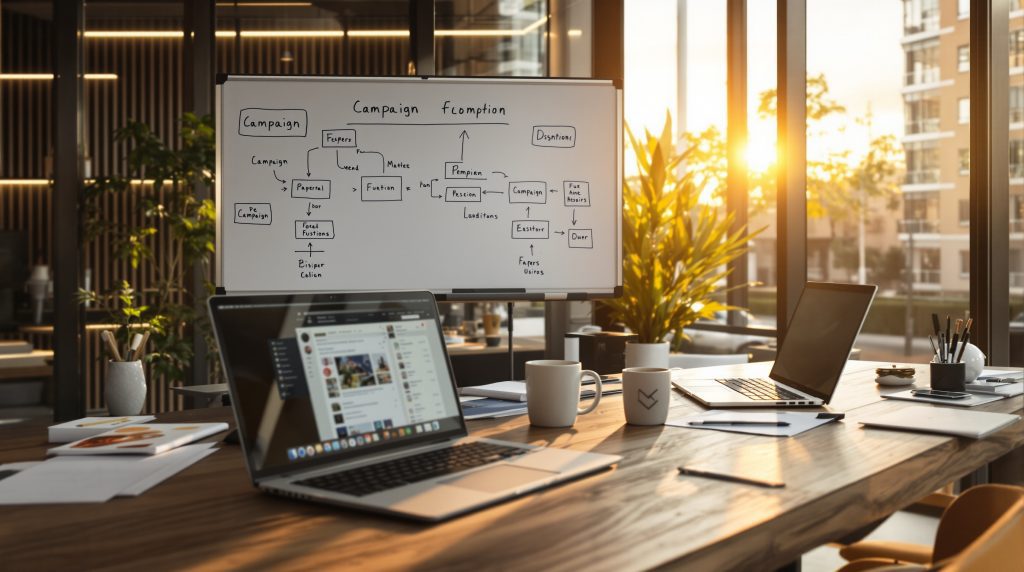 Establish modern, active agency environment and set the article's tone