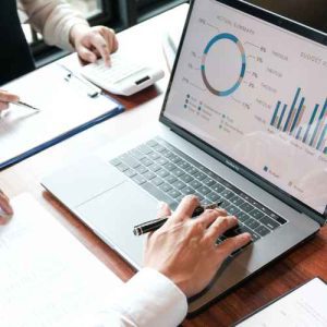 Marketing with laptop