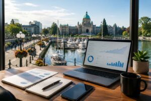 SEO consultant working in Victoria office
