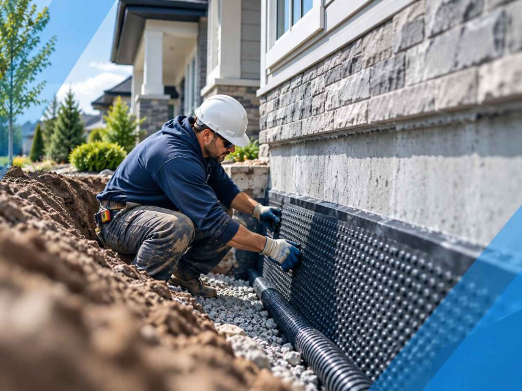 Foundation Repair Leads Foundation repair contractor performing waterproofing work